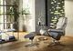 Stressless® by Ekornes® Customizable Reno Small Manual Recliner and Ottoman with Cross Base-1