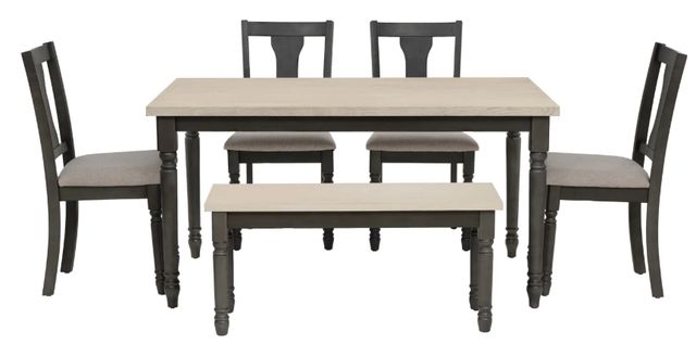 Powell® Willow 6-Piece Gray Dining Set-1