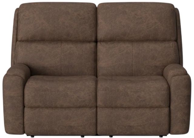 Flexsteel® Customizable Rio Leather Power Reclining Loveseat with Power Headrests-4