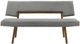 Armen Living Channell Charcoal/Walnut Upholstered Dining Bench-1
