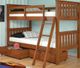 Donco Kids Light Espresso Twin/Twin Mission Bunk Bed With Dual Under Bed Drawers-0