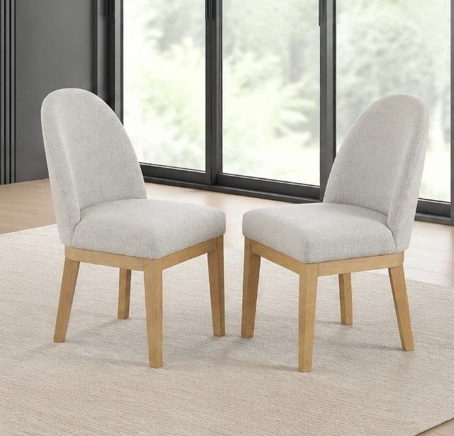 New Classic® Home Furnishings Essence 2-Piece Natural/White Upholstered Dining Chair Set-1