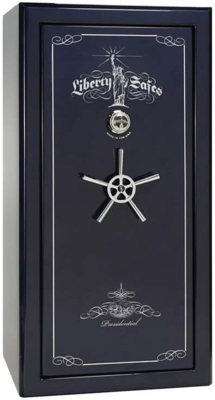 Liberty Safe Presidential Blue Gloss 25 Mechanical Lock Gun Safe-0
