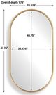 Uttermost® Torrado Antique Brass Oval Mirror-4