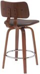 Armen Living Pico Brown/Walnut Swivel Counter Stool-2