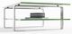BDI Stream™ 1642 Glass Top Coffee Table with Satin-Nickel Shelves -1