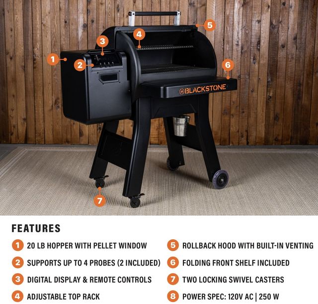 Blackstone® 28" Black Freestanding Pellet Grill -2