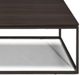 Natuzzi Editions Cabaret Smoked Oak Square Coffee Table with Matte Coffee Base-1