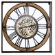 YHD Black/Gold Iron Framed Gear Clock-0