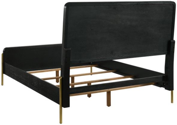 Coaster® Arini Black/Natural Queen Panel Bed-2