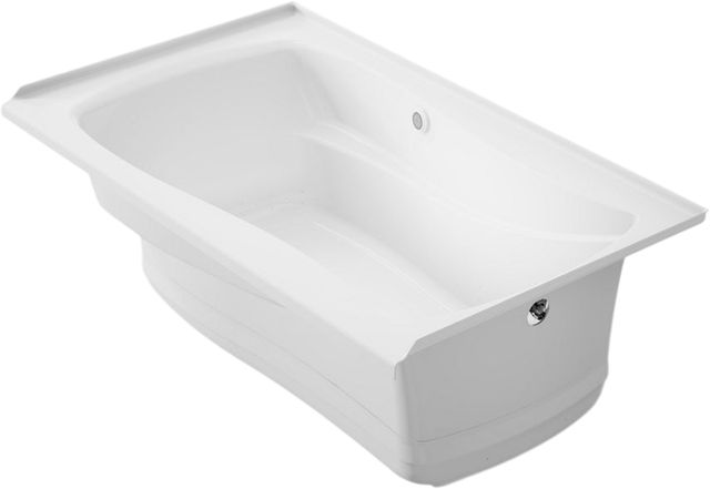 Kohler® Mariposa® White 60" x 36" Alcove and Integral Flange Heated Bubblemassage™ Air Bath with Bask® Heated Surface-0