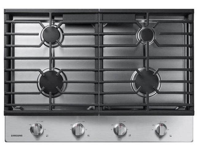 Samsung 30" Stainless Steel Gas Cooktop with Cast Iron Grates-0