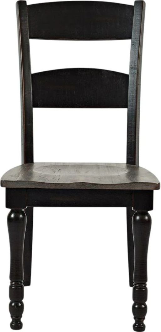 Jofran Inc. Madison County Vintage Black Ladderback Counter Stool-2