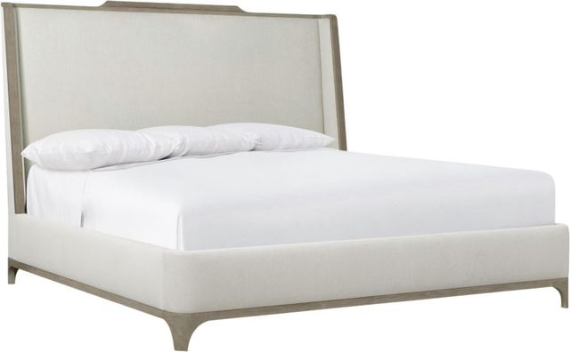 Bernhardt Albion Beige California King Upholstered Panel Bed-0