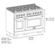 ZLINE Autograph Edition 36" Stainless Steel Pro Style Gas Range with White Matte Door and Polished Gold Accents-2