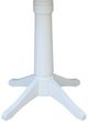 John Thomas Furniture® Dining Essentials Heather Gray/White 30" Round Dining Table with White Transitional Pedestal Base with Extensions-2