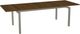 Amisco Customizable Zoom Extendable Table with Walnut Veneer Top and 2 Leaves-1