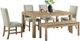 Elements International Eleanor 6-Piece Brown Dining Set-0