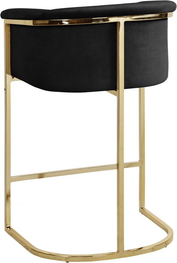Meridian Furniture Donatella Black Velvet Counter Stool-2
