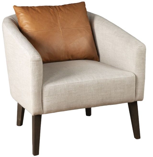 Home Trends & Design Jessie Beige/Dark Brown Accent Chair-0