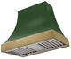 AGA Cascade 36" Cornwall Green Wall Mounted Range Hood  with Antique Brass  Trim-0