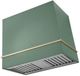 AGA Loge 36" Mineral Green Wall Mounted Range Hood with Brushed Brass Trim-0
