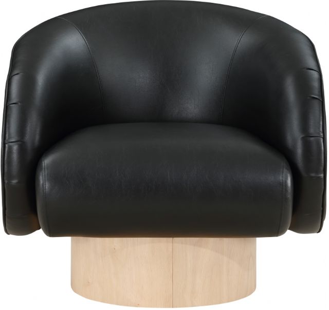 Meridian Furniture Gibson Black Vegan Leather Swivel Chair-1