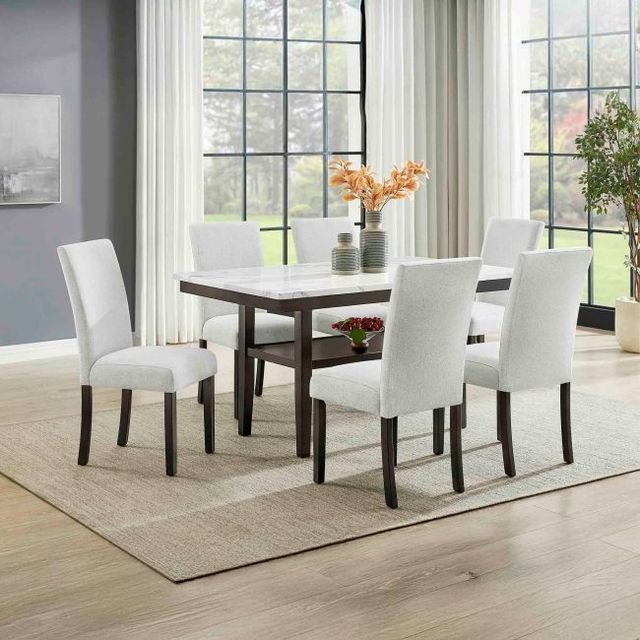 New Classic® Home Furnishings Carissa 7-Piece Espresso/Stone Dining Table Set-1