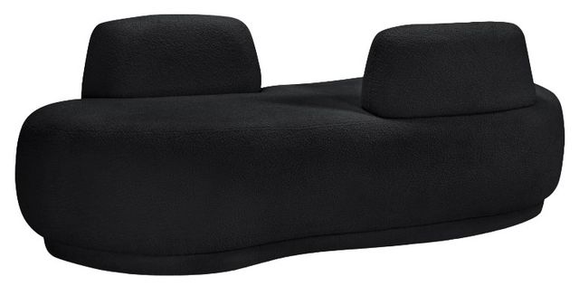 Meridian Furniture Argyle Black Teddy Fabric Chaise-0