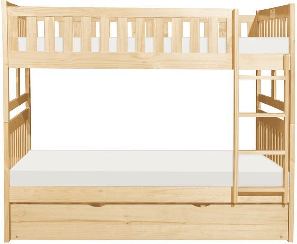 Homelegance® Bartly Natural Pine Youth Full/Full Bunk Bed with Twin Trundle-3