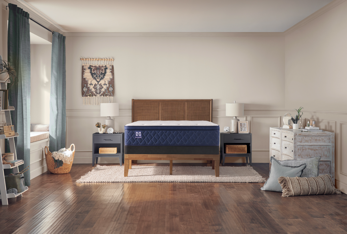 Sealy Dream Waves 14" Gel Memory Foam Pillow Top Split King Mattress - Thumbnail 2