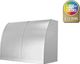 BlueStar® Atlas 30" Stainless Steel Wall Mounted Range Hood -1