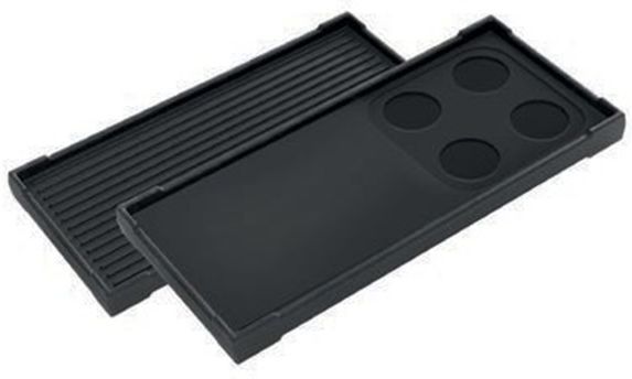 Forza™ Black Double Sided Cast Iron Griddle/Grill Plate-0