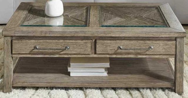Liberty Furniture Skyview Lodge Cobblestone Cocktail Table-0