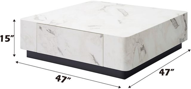 ACME Furniture Fritzy White Coffee Table-2