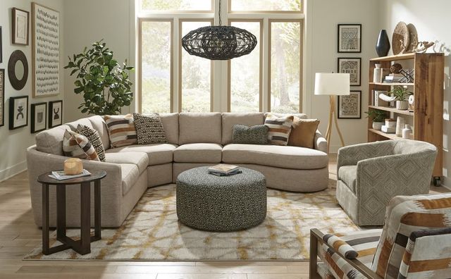 Craftmaster® Customizable CM Modern Track Arm Sectional-1