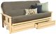Kodiak Furniture Monterey Marmont Thunder/Antique White Full Storage Futon with Mattress-0