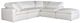 Moe's Home Collection Clay Dream 5-Piece Cream White L-Shaped Modular Sectional and Ottoman-0