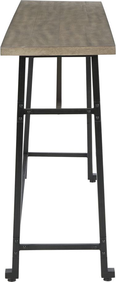 Signature Design by Ashley® Lesterton Light Brown Long Counter Table with Black Trestle Base -2
