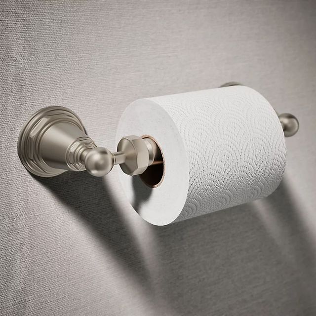 KOHLER® Pinstripe® Vibrant Brushed Nickel Toilet Paper Holder-1