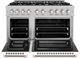 ZLINE Select 48" Satin Stainless Steel Pro Style Dual Fuel Range with White Matte Door-1