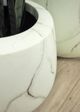 Le Present Belly White Marble 19" Planter-3