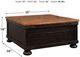 Signature Design by Ashley® Valebeck Light Brown Square Lift Top Coffee Table with Rustic Black Base-2