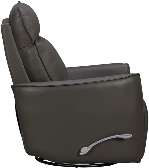 Parker House® Roxy Abby Dark Gray Leather Manual Swivel Glider Recliner-4