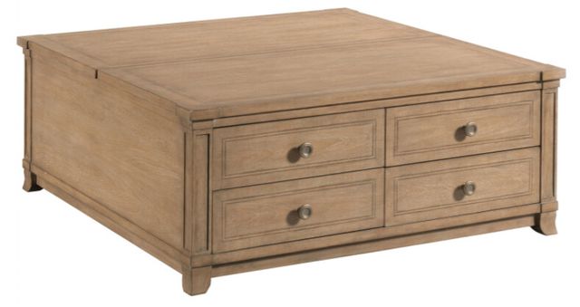 Hammary® Chastain Woodfield Brown Square Coffee Table-0