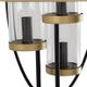 A & B Home Black/Gold Winston 3-Light Chandelier-3