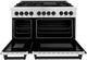 ZLINE Autograph Edition Legacy 48" Satin Stainless Steel Pro Style Dual Fuel Range with Matte Black Accents-1