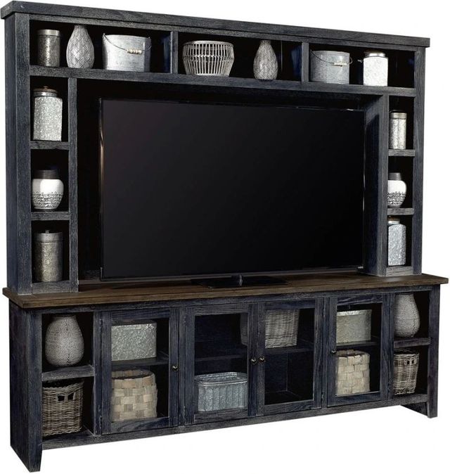 aspenhome® Eastport Drifted Black 97" Console and Hutch-0