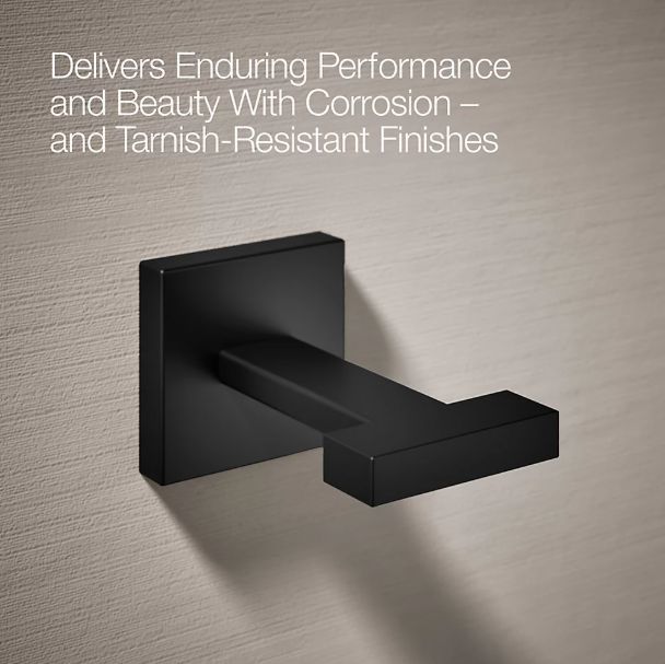 KOHLER® Square Matte Black Robe Hook-4
