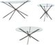 Bassett Mirror Deen Clear Round End Table with Gunmetal Base-3